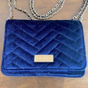 BEBE Velvet Chain Crossbody Purse